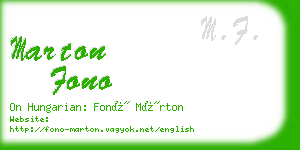 marton fono business card